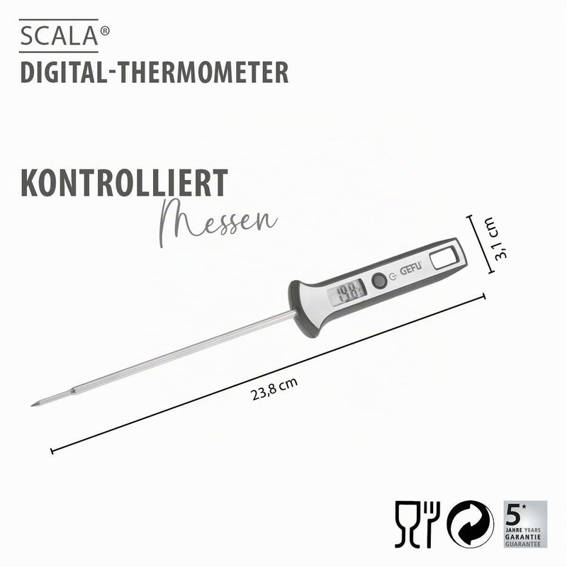 Gefu Scala Meat Thermometer Digital Roasting Thermometer with LCD Display