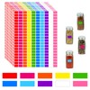 Coloured Rectangular Stickers 3000pcs 10 Coloured Sticky Labels, 1.9 cmx1.3cm