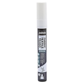 Pebeo 7A Opaque White Fabric Marker - 4M