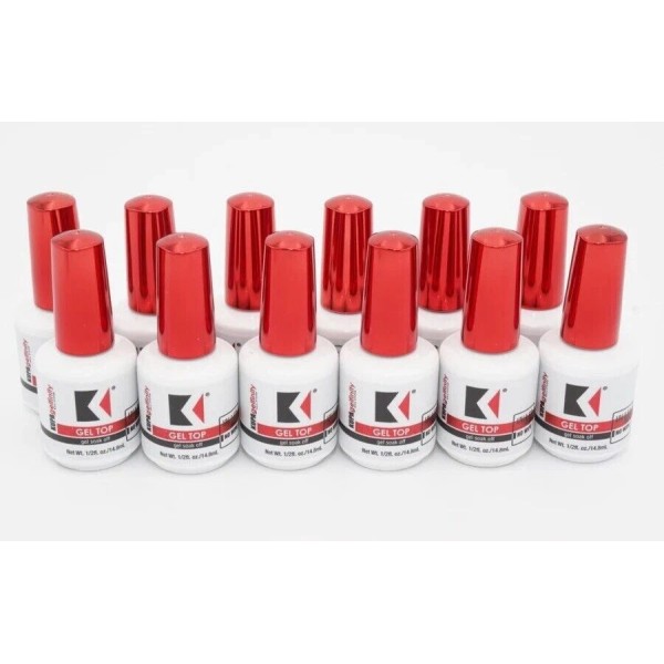 Set of 12pcs Kupa GelFinity Gel TopCoat Gloss No Wipe