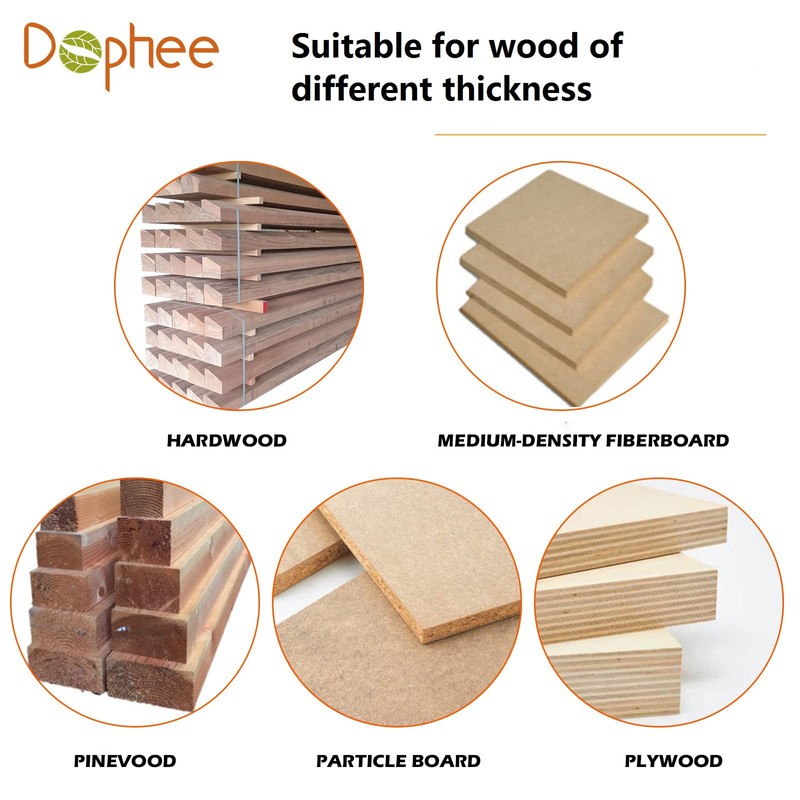 Dophee 4Pcs Countersink Drill Bit Set ustable 1/4inch Hex Shank