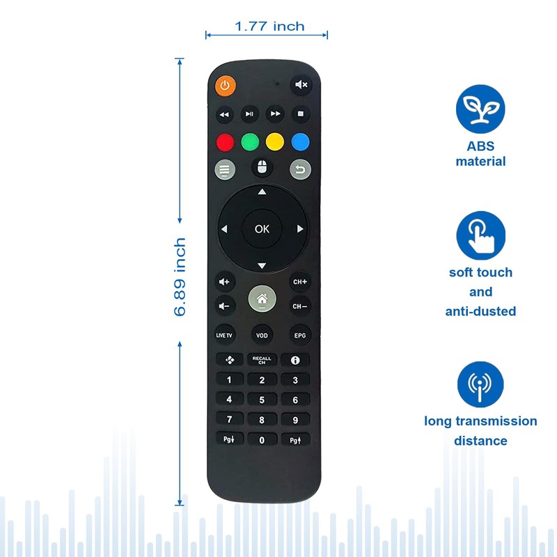 Replacement Remote Control Fit for BuzzTV Android IPTV Box XPL1000
