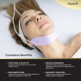 myolift™ Jowl Mask: Microcurrent Technology for Perfect Jawline| Reduces Aging & Wrinkles| Easy to use| Lasting & Visible Result| Flawless Skin| Reusa