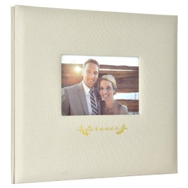 MCS 860155 MBI Forever Fabric Wedding Scrapbook Album, 13.5 x 12.5, Cream