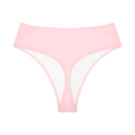 Bellecarrie - Pantalones de bikini de cintura alta para mujer, Rosado, M