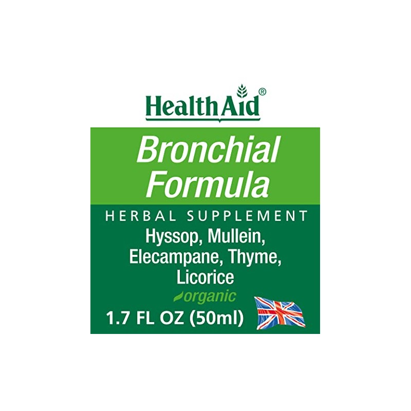 HealthAid Bronchial Formula, 1.7 oz, Herbal Respiratory Support with Hyssop,