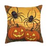 Art Nouveau Spiders in A Jack O Lantern Field Throw