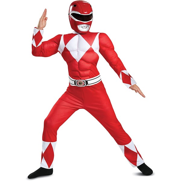 Boys Classic Multicolor Ranger Muscle Power Ranger Costume