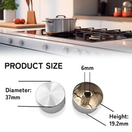 XENQITO Pack of 2 Gas Hob Knobs 6 mm Gas Hob Knobs Universal Rotary Knob Oven Cooker Accessories Buttons Switch for Almost All Kitchen Stoves Gas Hob Oven Kitchenware, Gas Hob, Table Grill