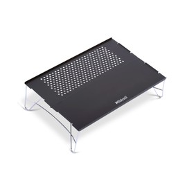 WildCall Mini Solo Folding Table Ultralight Compact with Carry Bag for Backpacking Camping Hiking Beach (Gunmetal)