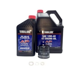 Yamaha YXZ 1000 all Models All Purpose Engine and Transmission Oil Change Kit Yamaha Part# 5GH-13440-90-00 Supercedes Part# 5GH-13440-80-00 and 5 Quarts All Purpose LUB-10W40-AP-12