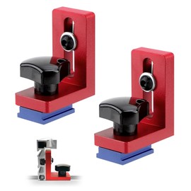 Lcyen 2 Pieces 30 Type Guide Rail Stop, Mitre Rail, Mitre Rail Stop, T-slot Mitre Rail Stop, Aluminium Alloy Slide Locator, for Woodworking Workbench, T-rails