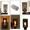 Voguad Smoke Gray Glass Lamp Shade 2 Pack, Industrial Glossier