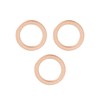X AUTOHAUX 3pcs M14 Copper Tone Oil Drain Plug Gaskets