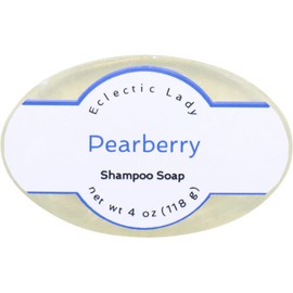 Eclectic Lady Pearberry Shampoo Soap Bar with Pure Argan Oil, Silk Protein, Honey Protein and Extracts of Calendula Flower, Aloe, Carrageenan, Sunflower - 4 oz Bar