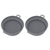 2 Pcs Silicone Air Cooker Pot With Handle Round Fryer