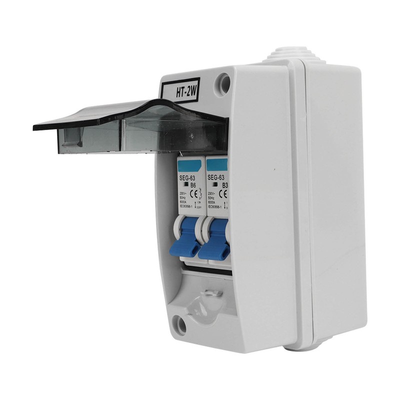 2 Poles Circuit Breaker MCB Miniature Leakage Breaker Waterproof Distribution