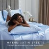 MR&HM Satin Bed Sheets, King Size Sheets Set, 4 Pcs