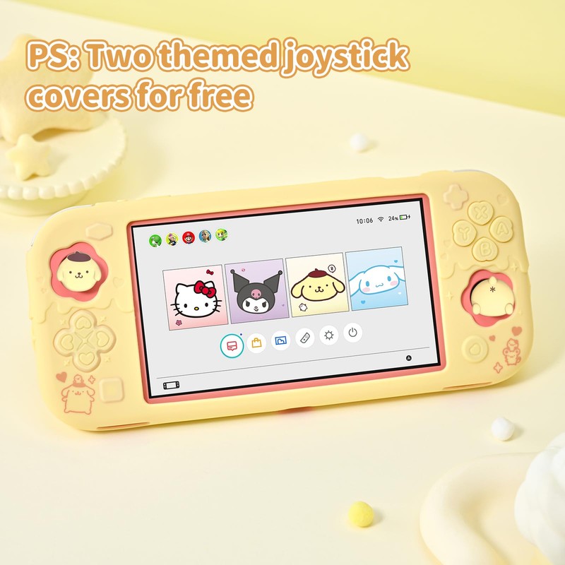 Kuitmor Protective Case for Switch Lite,Kawaii Switch Cover Case,Anti-Scratch Soft