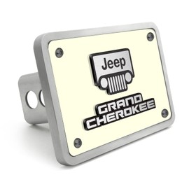 iPick Image Made for Jeep Grand Cherokee 3D Logo Glow in The Dark Luminescent Billet Aluminum 2 inch Tow Hitch Cover