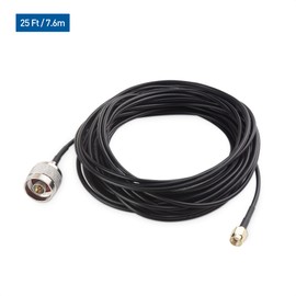 Cable Matters RP-SMA Male to N-Type Male Coax Cable Adapter 25 ft in Black (RP-SMA to N-Type Cable, N-Type to RPSMA/Coaxial Cable Adapter Cable)