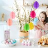 7Pcs Easter Egg Decorations, 3D Honeycomb Easter Decorations, Hanging Egg