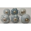 WOTT 10 Knobs Grey & White Mix Pumpkin Hand Painted