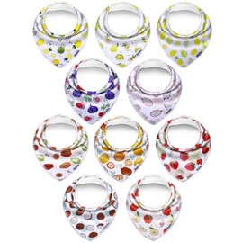 KiddyStar Organic Baby Bibs – Soft, Absorbent Cotton Bandana Bibs for Drooling & Teething – Adjustable & Stylish Baby Gift