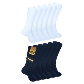 Zaccai Women’s Dress Socks – Pack of 6 Moisture-Wicking, Odor-Resistant, Lightweight & Breathable Cotton Business Socks