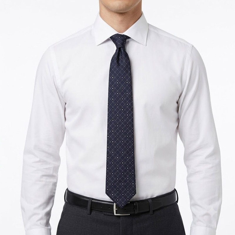 Thomas Bailey Silk Crystal Tie - Taurus Navy 8cm