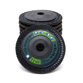 WINGONEER 10 Pack 100mm 3.9" Premium High Density Baked Aluminum Oxide Flap Disc - 320 Grit