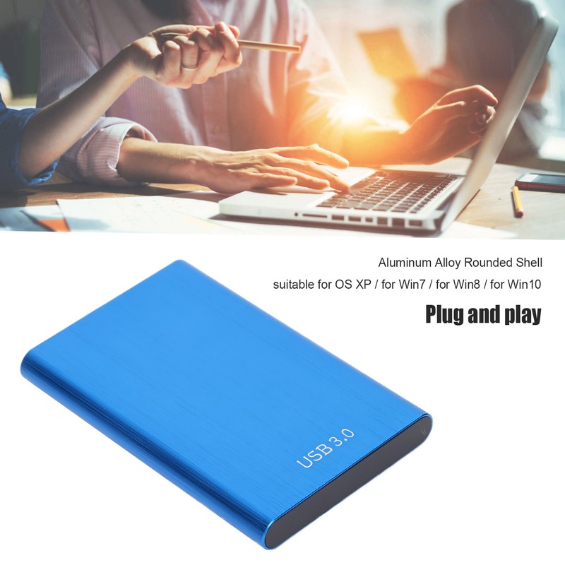 2.5in External Hard Drive USB 3.0 Aluminum Alloy Rounded Shell