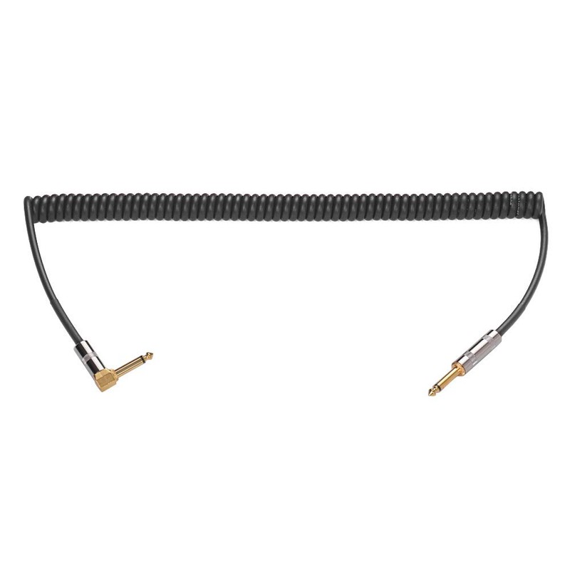 Curly Instrument Audio Guitar Cable Cord 1/4" Straight to Right