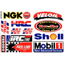 Sponsor Tuning Racing Sticker Racing Table Size: 27 x 18 cm for Car or Motorcycle