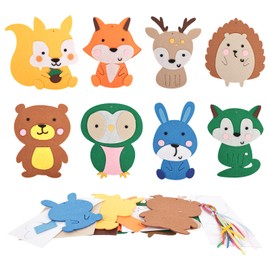 Herbst Bastelset für Kinder, 8 Stück Filz Basteln Herbst Tier, Kreatives Herbst Dekoration Innen, Bastelset Kinder Ab 3 4 5 6 7 8 Jahre für Jungen Mädchen Geschenke