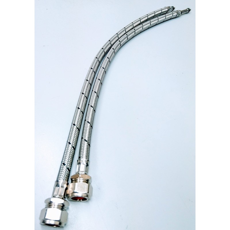 AK AK Pair of Flexible Monobloc Tap Waist Connector Compression