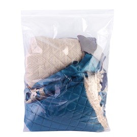 Heavy Duty Storage Bags with Zipper Top, Extra Large 3 Gallon Bag 16" x 18", Resealable Plastic Bag, Jumbo Freezer Bags for Food, Clothes, Travel, Moving, 2.4-mil Thick, Pack of 15