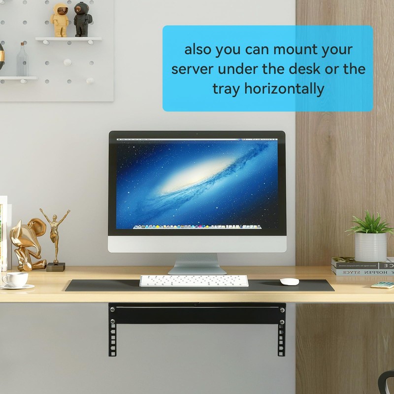 Fbyuitap 1U 2U 3U 4U Wall Mount Server Rack Shelf