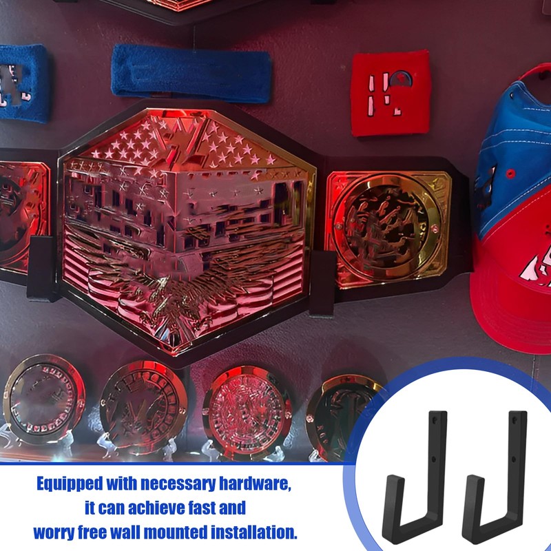 SUNUCO Wrestling Championship Belt Display Holder for Wall, Belt Horizontal