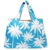 allydrew Large Foldable Tote Nylon Reusable Grocery Bags, Palm Trees