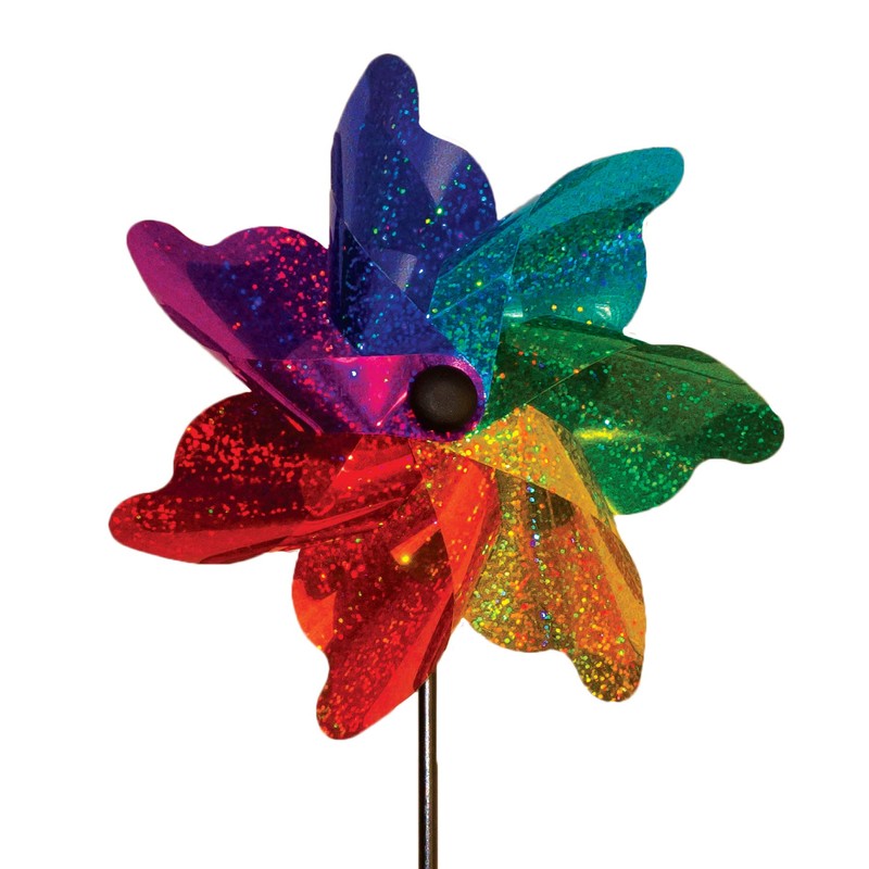 In the Breeze 2779, 8 Pieces Rainbow Sparkle Pinwheels, 8-Inch,