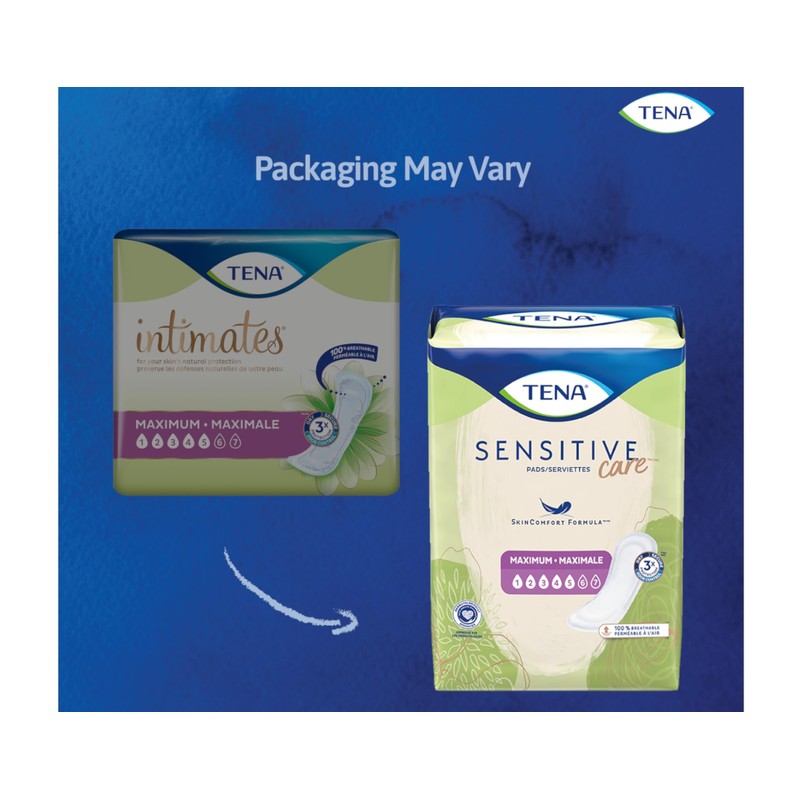 TENA Sensitive Pads, Maximum Absorbency, 14 ct (Pack of 2)
