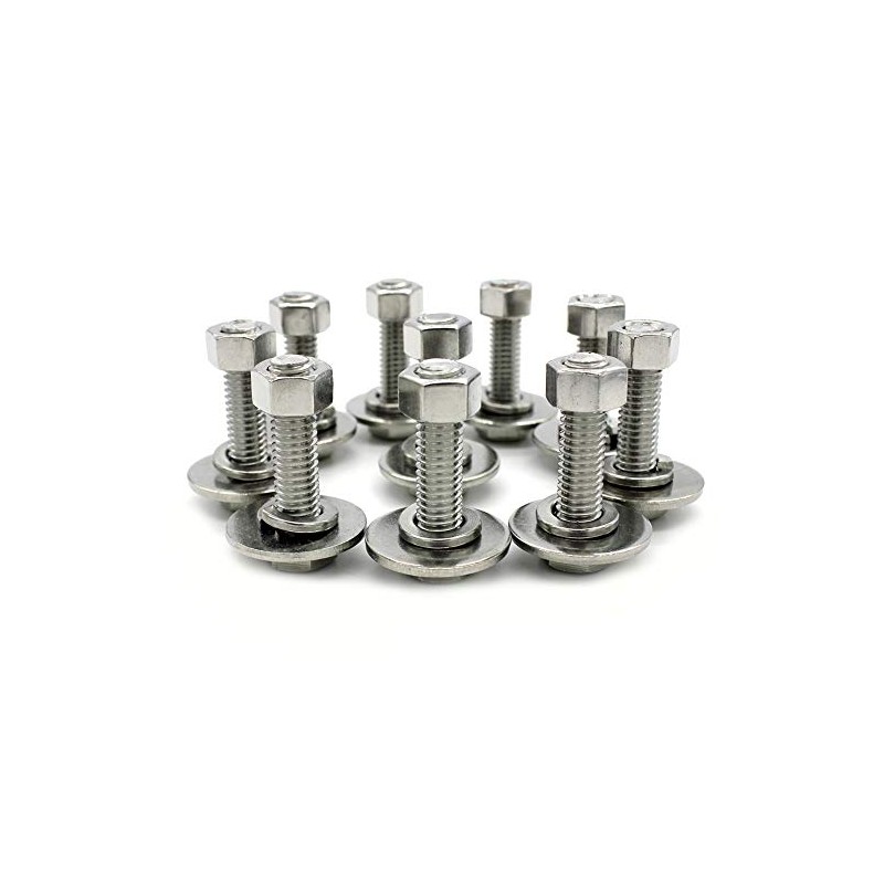 FULLERKREG Hexagonal Screws with Nut and Washer A2 Stainless Steel