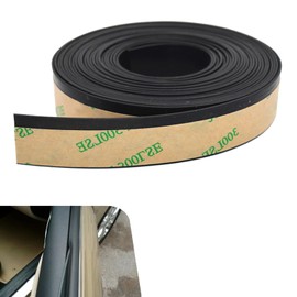 DACIRTY 13.12FT Car Window Glass Seal Strip, Soundproof Noise Reducing Stretch Resistant Car Window Leakage Rubber Rain Strip, DIY Modification Self-adhesive Accessory for Most Cars (Black)