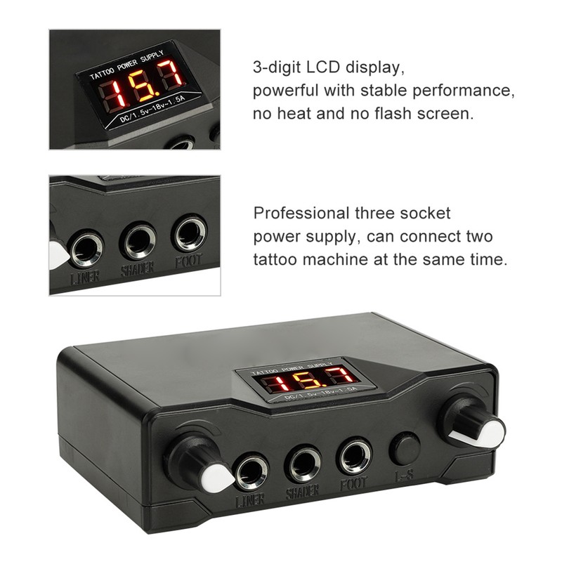 Professional Tattoo Power Supply LCD Display Tattoo Transformer Regulator Tattoo