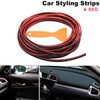 Riloer Car Interior Dashboard Panel Decoration Trim Strips 10m/32.8ft Universal