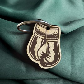 Boxer Geschenk - Boxhandschuhe Schlüsselanhänger handgemacht aus Holz, Glücksbringer, Kampfsport Fans, Mutmacher Geschenk, Gym Geschenk, Boxen Sport Geschenk