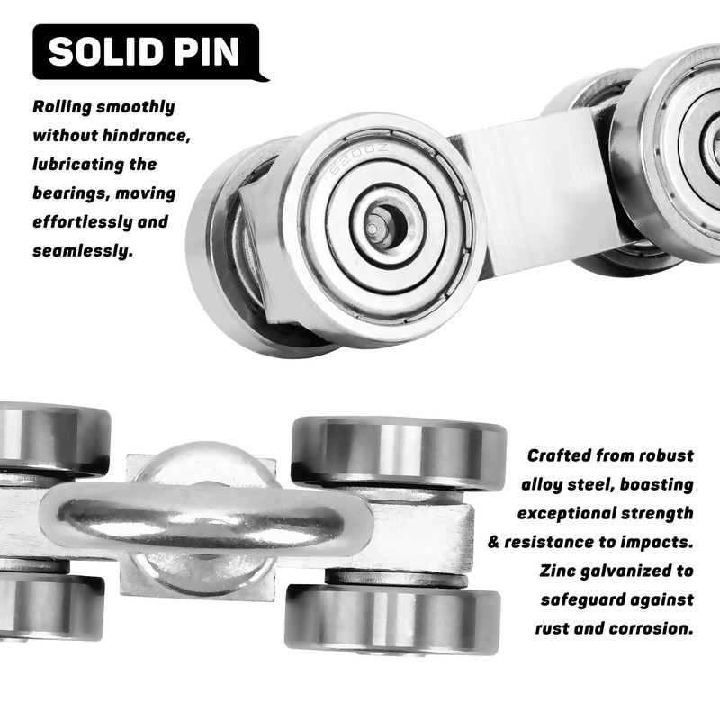 4 Wheels Trolley Assembly Rollers, 4 Bearings Trolley Assembly for