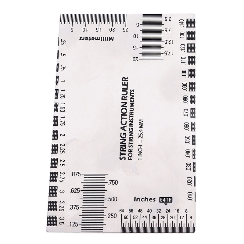 String Action Ruler Stainless Steel Height Gauge Replacement Guitar Repairing