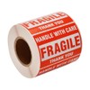 [1 Roll, 500 Labels] 3" x 5" Fragile Stickers Handle